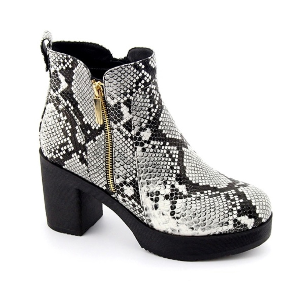 Snake Print Booties
